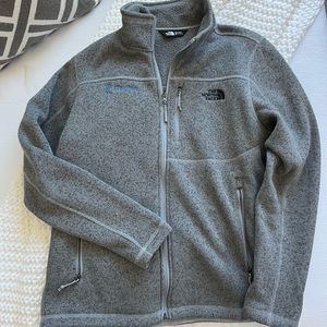 The North Face men’s full zip fleece, gray, size medium